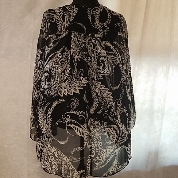 Navy blue and white sheer shrug - Picture 6 of 8